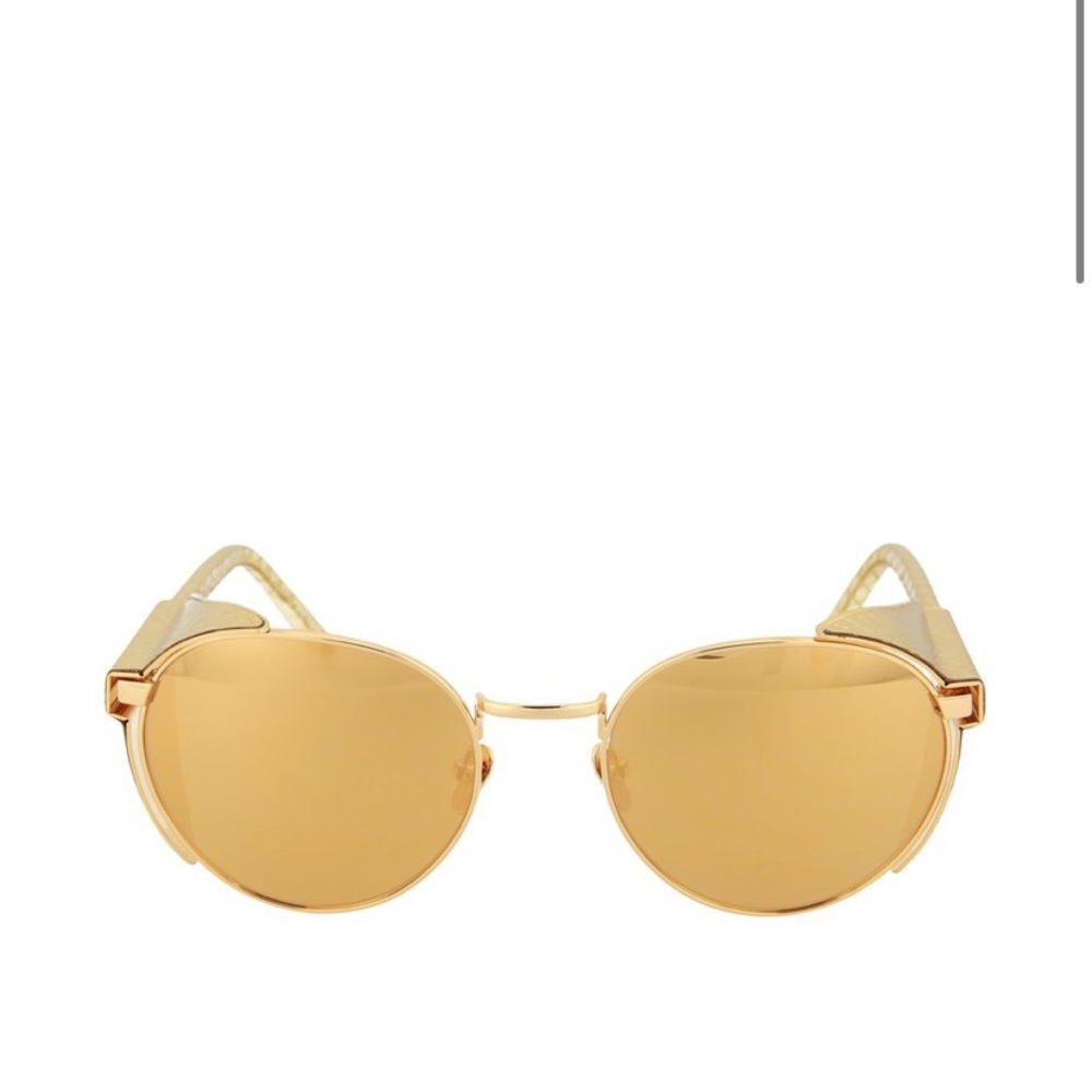 Linda Farrow Golden Sunglasses
